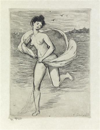 ÉMILE-JEAN SULPIS Collection of 32 etchings.